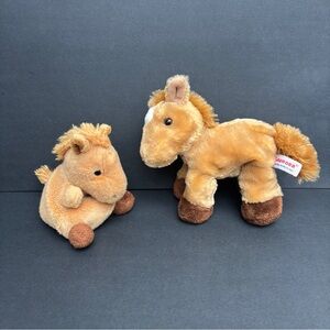 Douglas Aurora Horse Pony Plush Brown Beige Small Stuffed Toys And Palm Pals